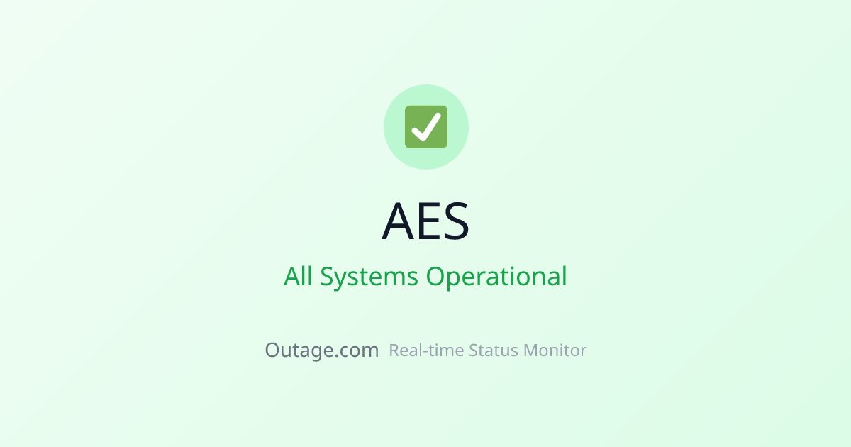 Is AES Down? Real-Time Status & Outage Map