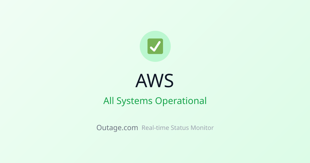 Is AWS Down? Real-Time Status & Outage Map