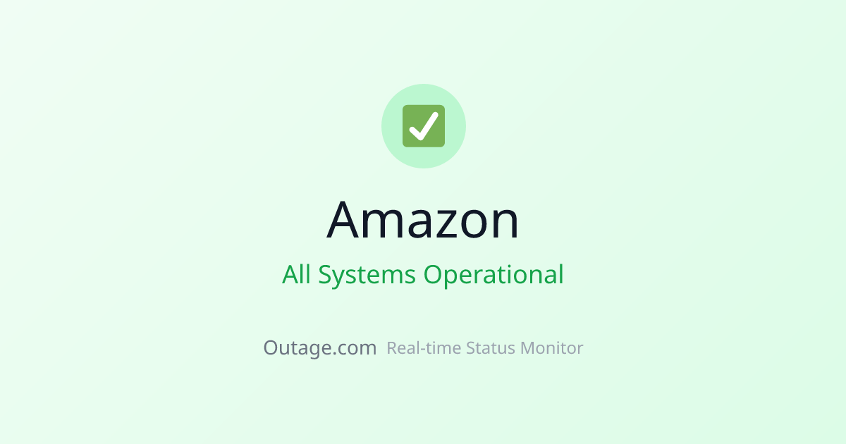Is Amazon Down? Real-Time Status & Outage Map