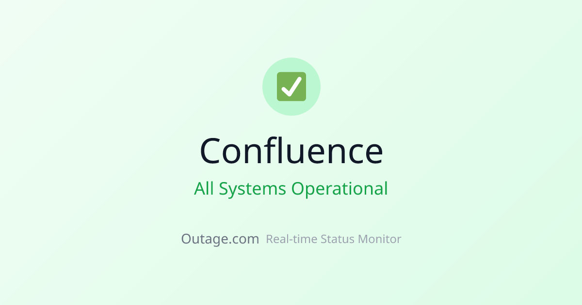 Is Confluence Down? Real-Time Status & Outage Map