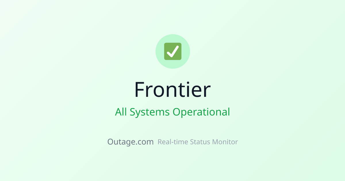 Is Frontier Down? Real-Time Status & Outage Map