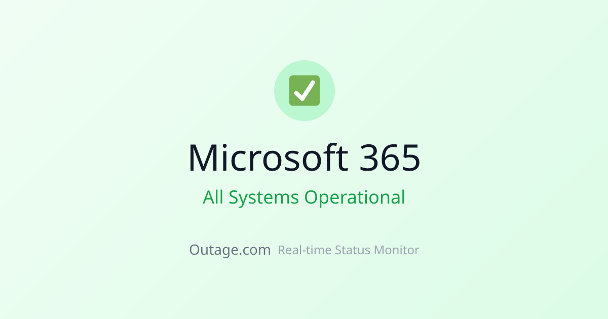 Is Microsoft 365 Down? Real-Time Status & Outage Map