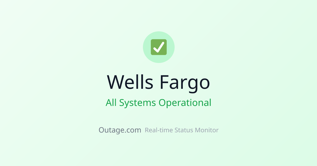 Is Wells Fargo Down? Real-Time Status & Outage Map